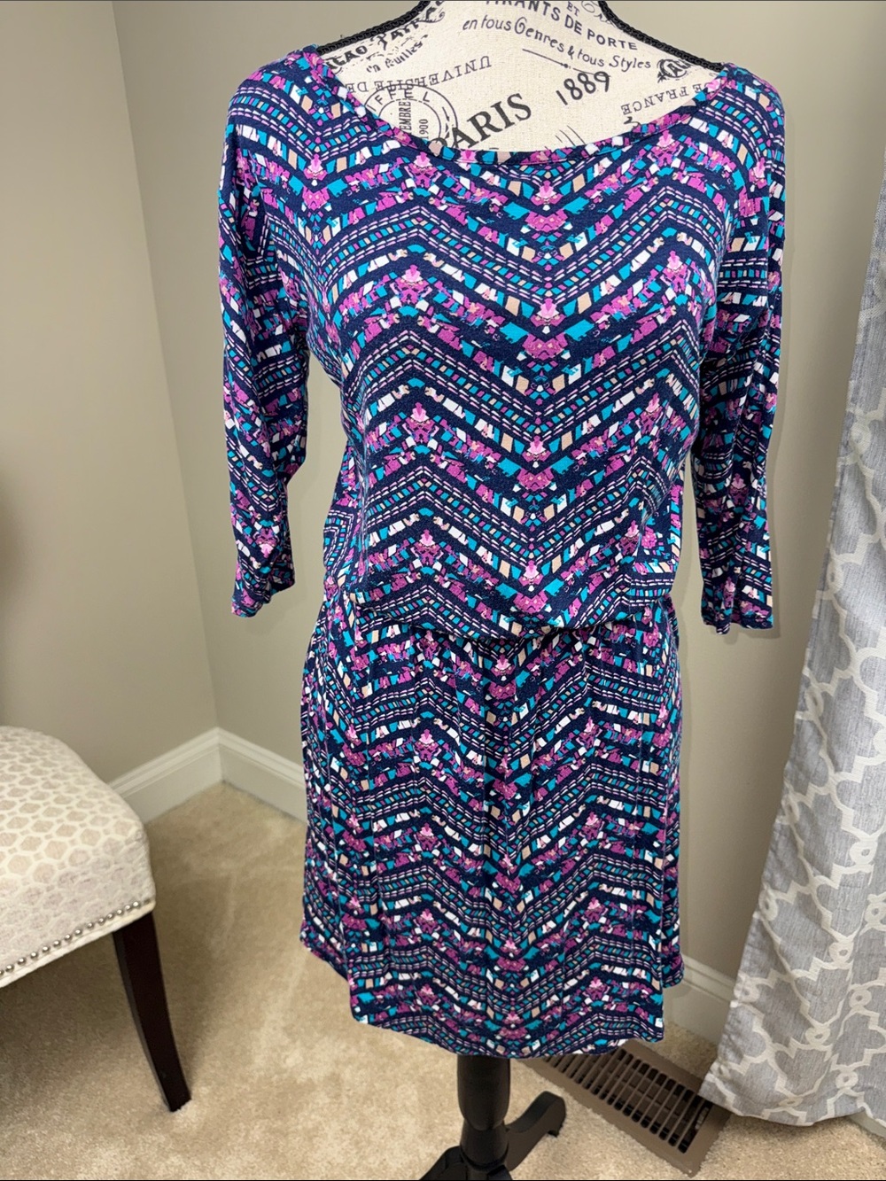 Loveappella Geometric Print Dress